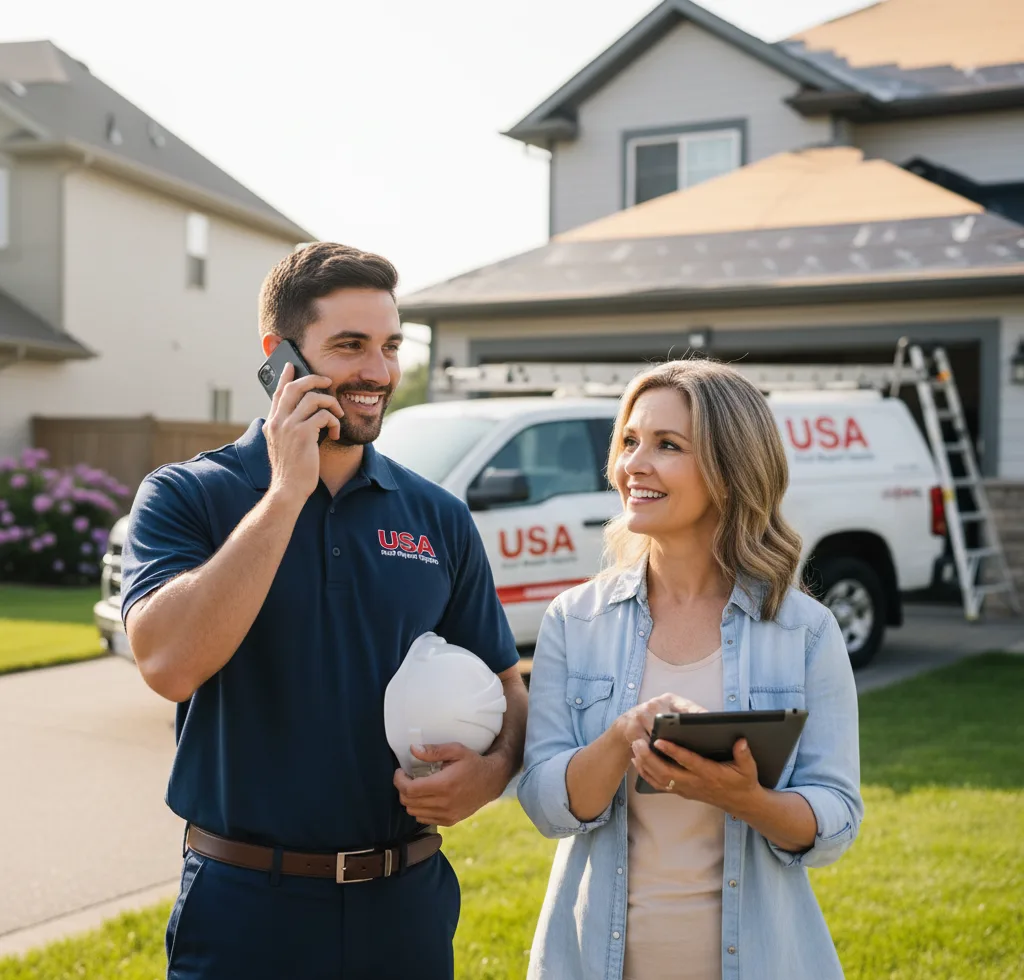 USA Roof Repair Experts customer support in Steele